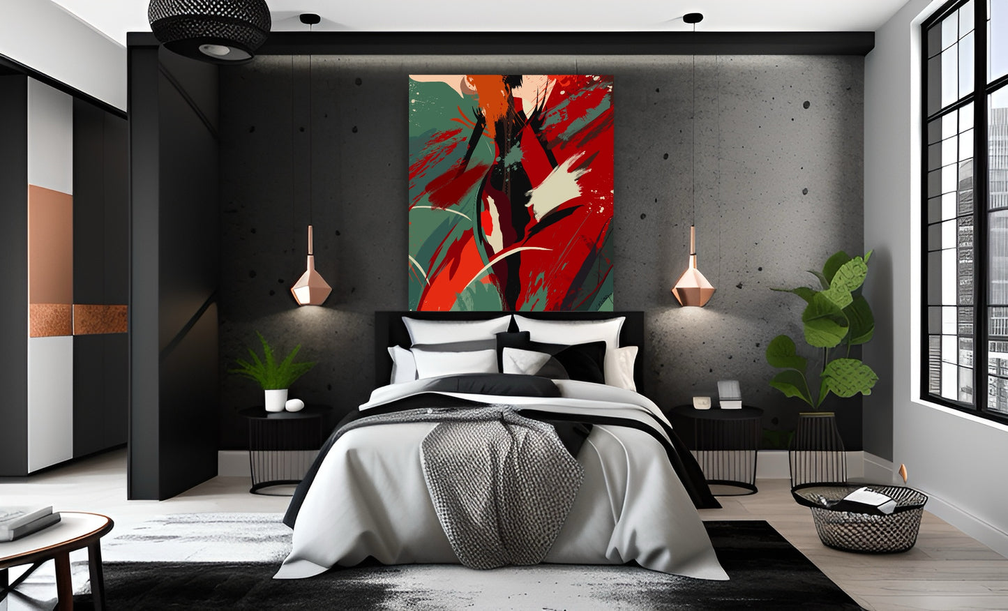Silhouette in Colors - Modern Art Print