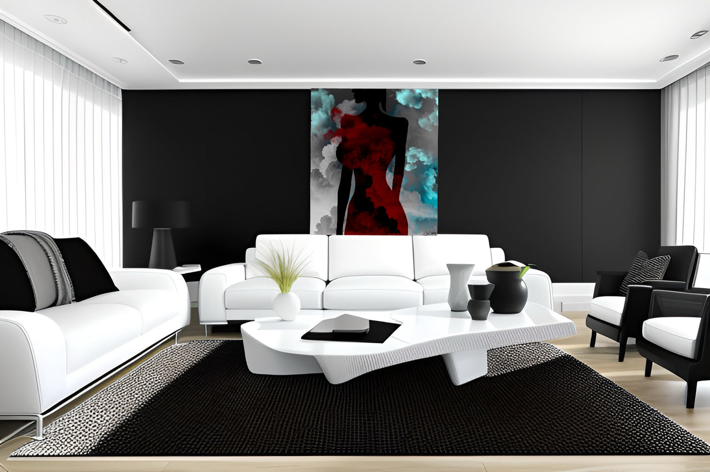 Naked Visions in Dreamscapes – Silhouette Art Print