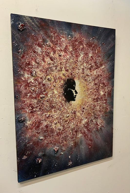 The Eruption of Her - Original Mixed-Media Painting