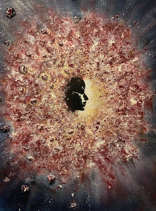 The Eruption of Her - Original Mixed-Media Painting