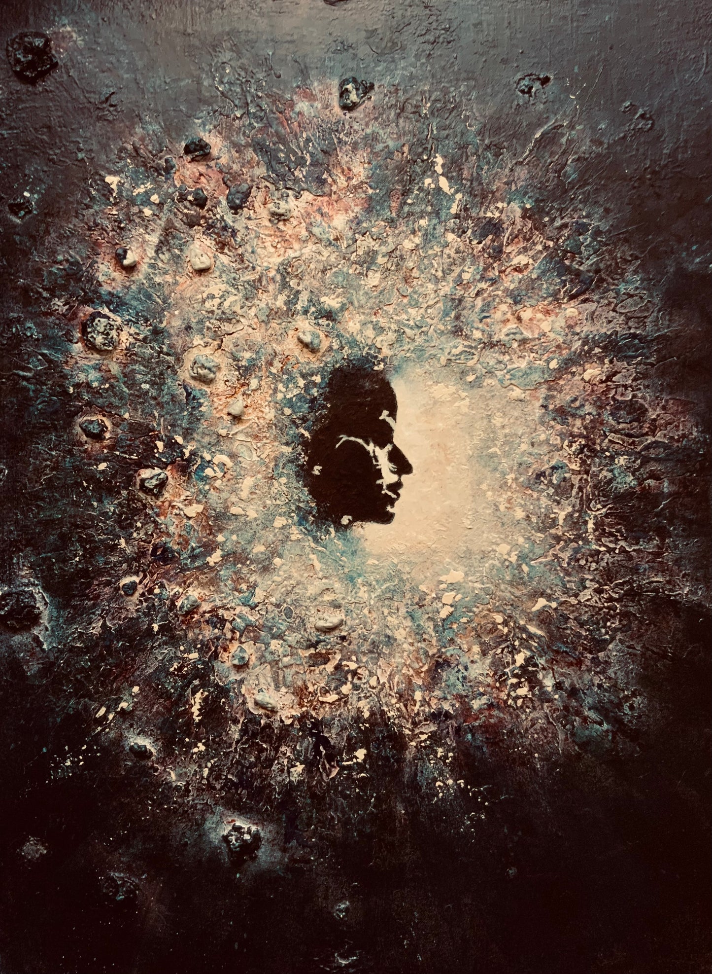 The Eruption of Her - Original Mixed-Media Painting