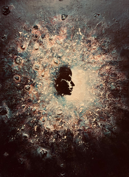 The Eruption of Her - Original Mixed-Media Painting