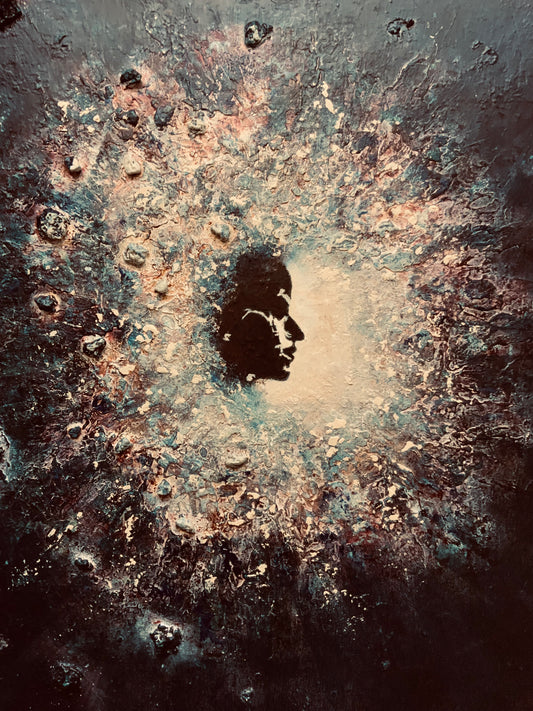 The Eruption of Her - Original Mixed-Media Painting