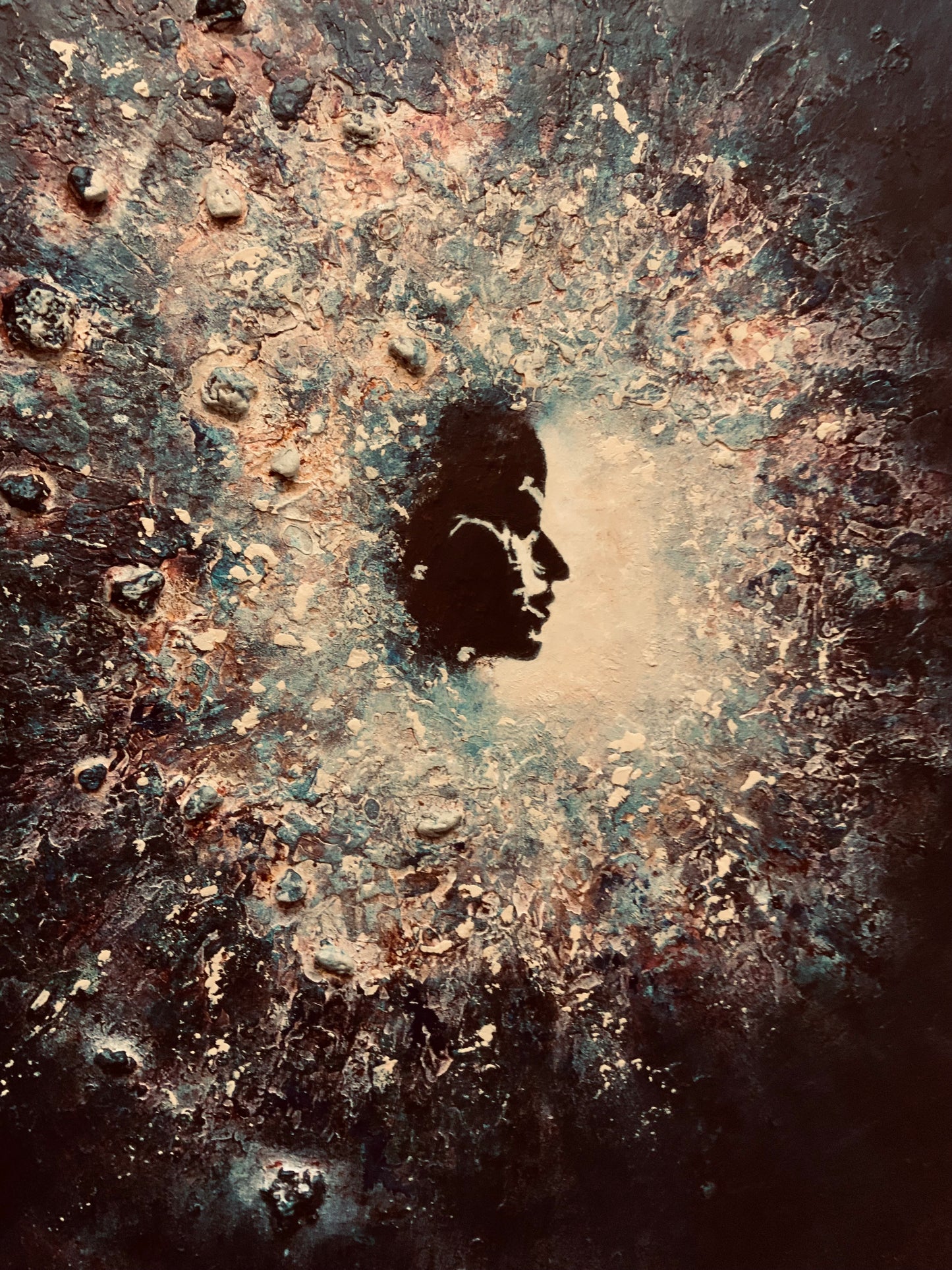 The Eruption of Her - Original Mixed-Media Painting