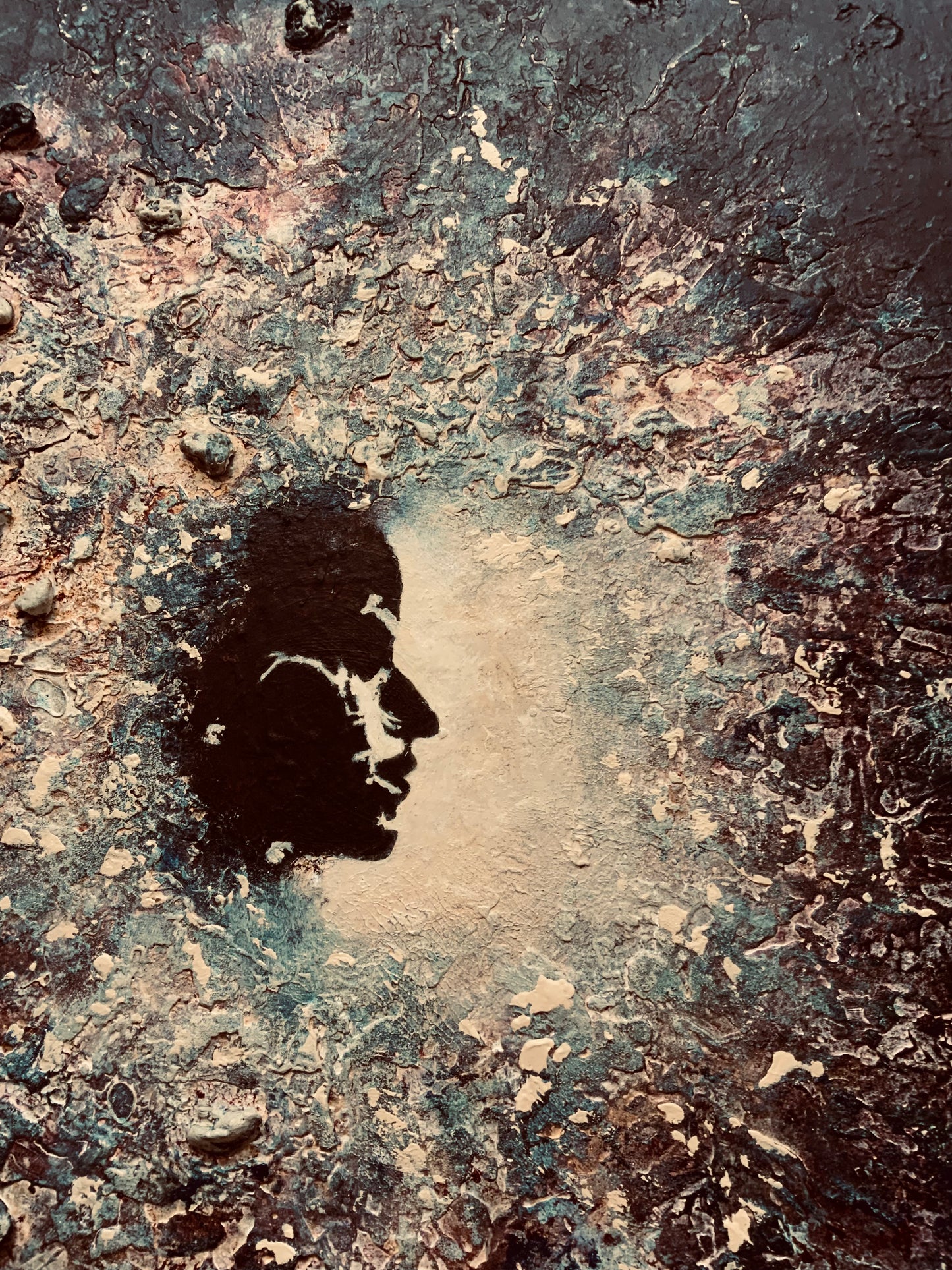 The Eruption of Her - Original Mixed-Media Painting