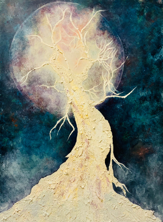 Lunar Diva _ Mixed Media Original Painting