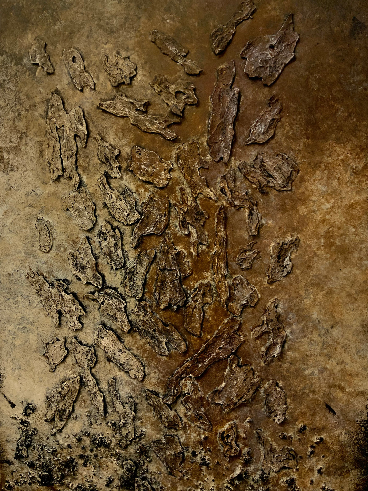 Structural Presence III - Original Textural Tree Bark Painting I One of a Kind
