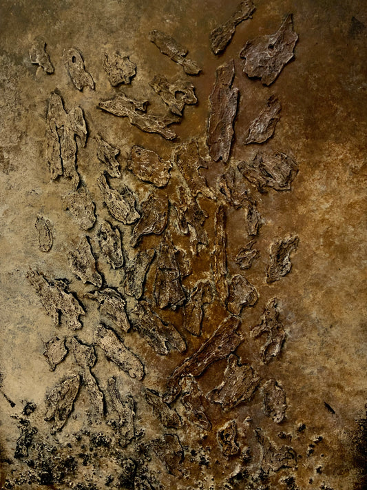 Structural Presence III - Original Textural Tree Bark Painting I One of a Kind