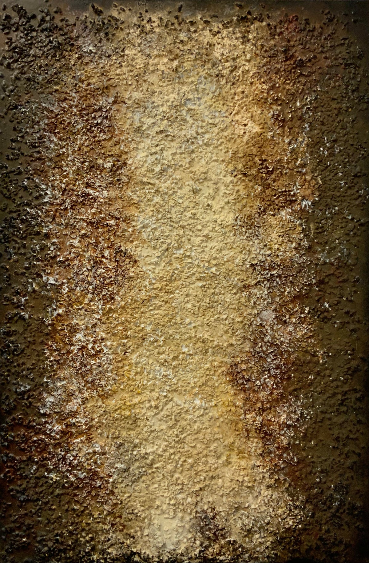 Structural Presence I — Original Textural Acrylic & Glass Painting | One of a Kind