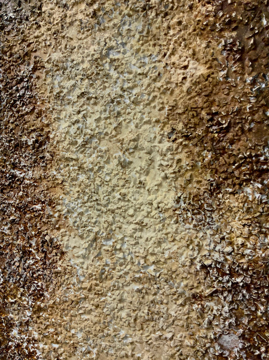 Structural Presence I — Original Textural Acrylic & Glass Painting | One of a Kind