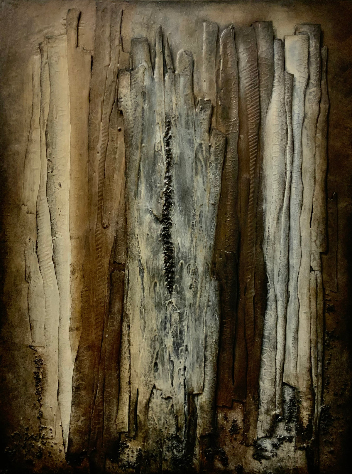 Structural Presence II  — Original Mixed Media Relief Painting Painting | One of a Kind