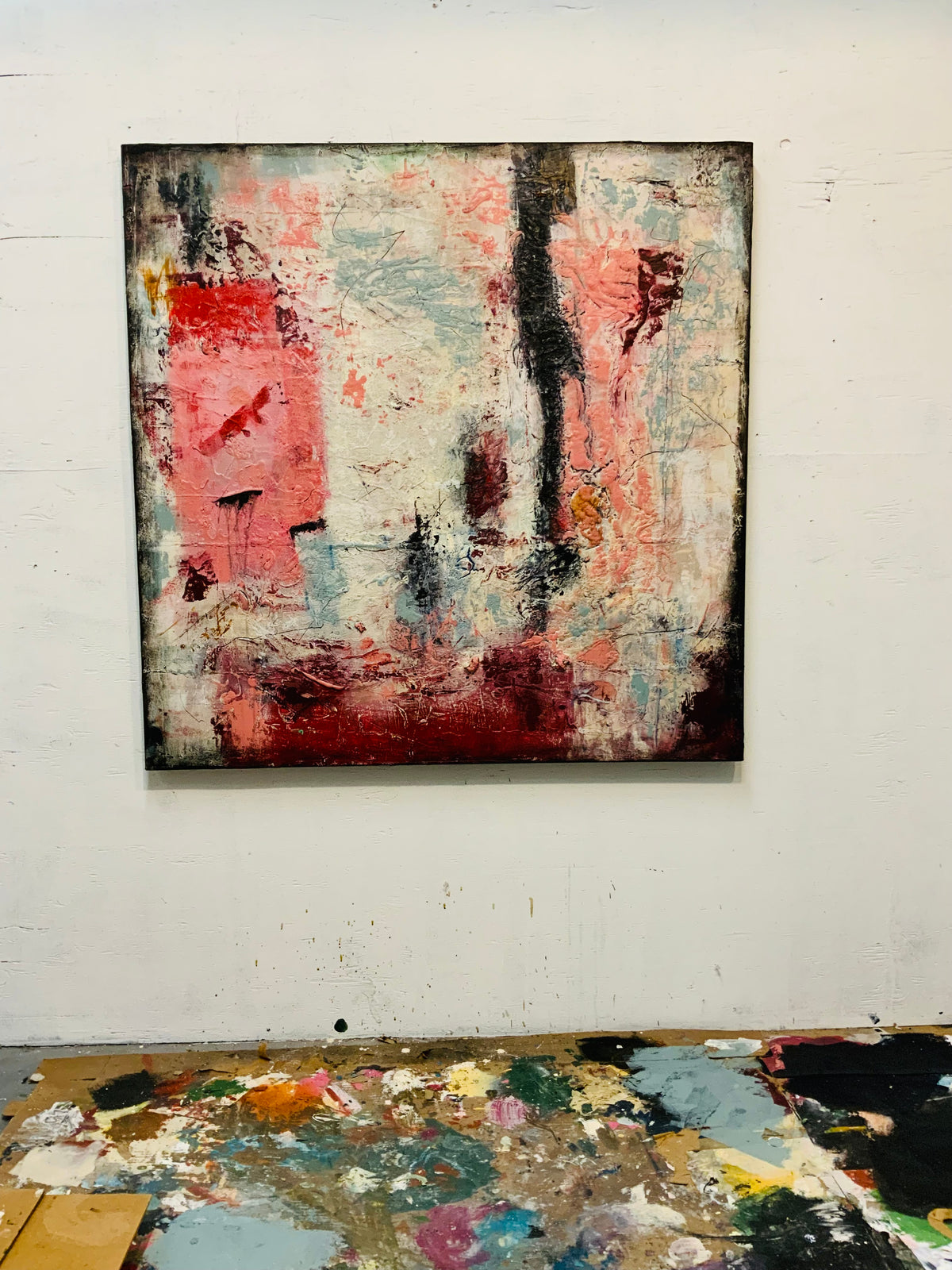 La Vie En Rose - Mixed Media Acrylic Painting