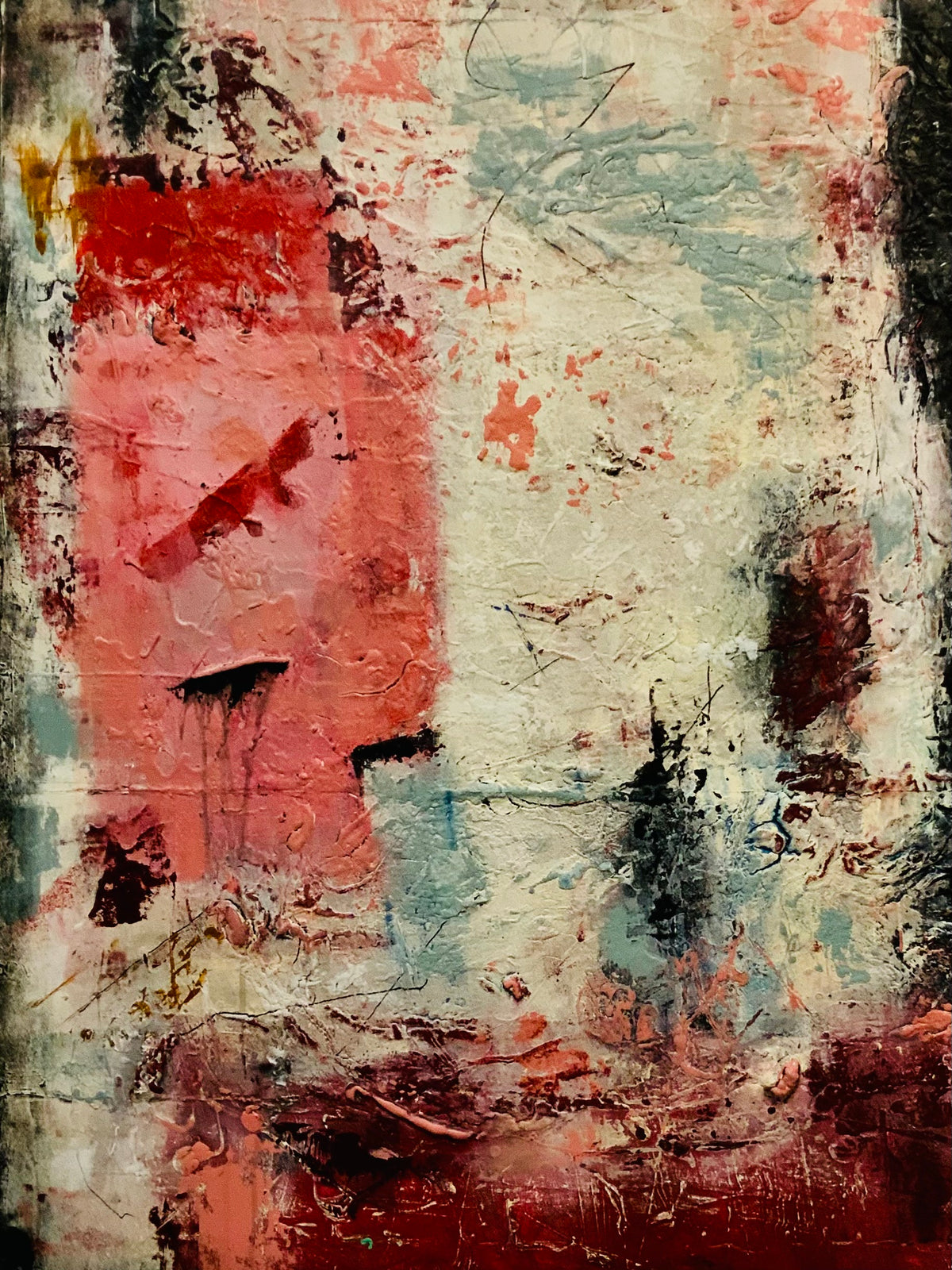 La Vie En Rose - Mixed Media Acrylic Painting