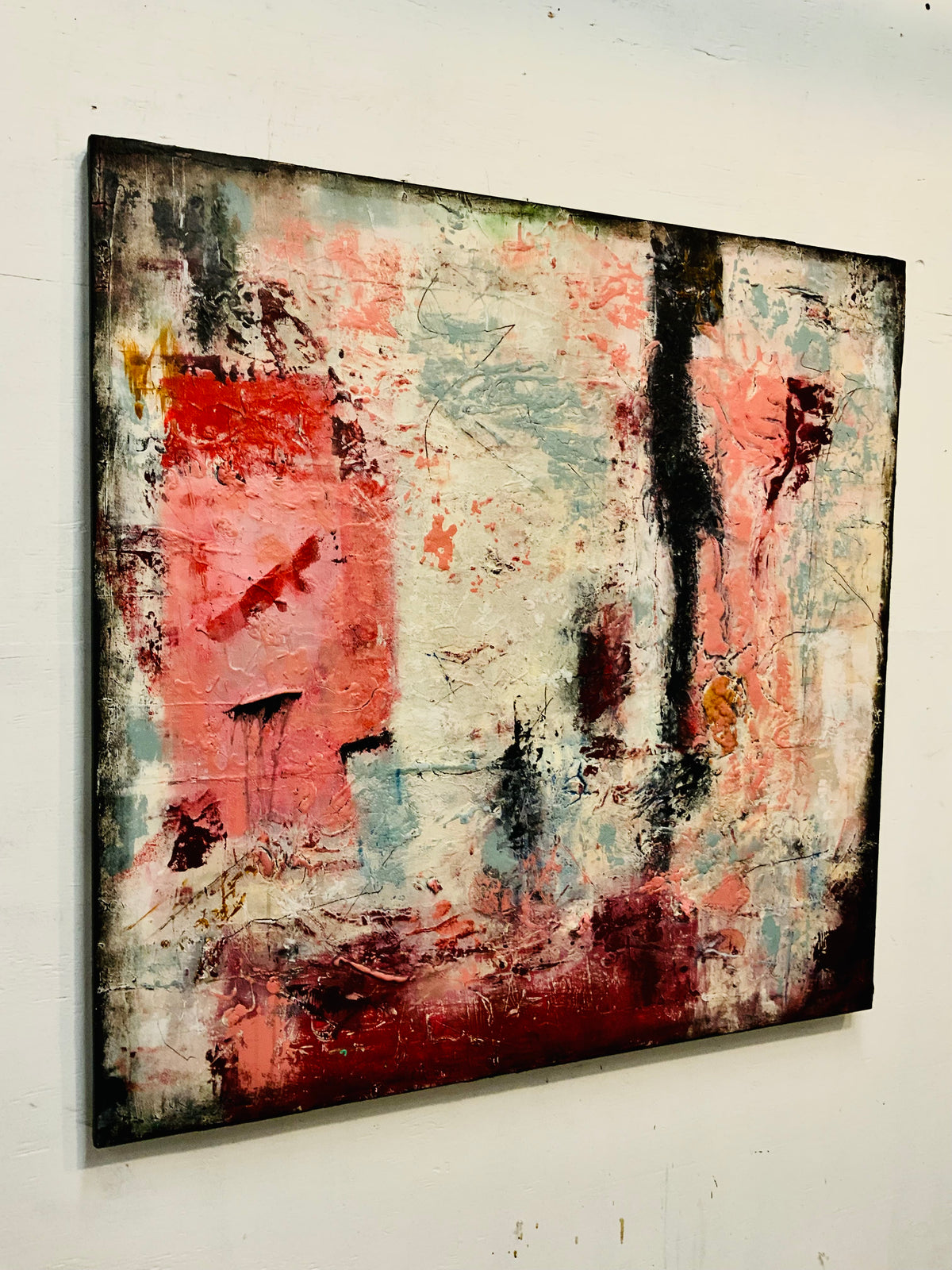 La Vie En Rose - Mixed Media Acrylic Painting