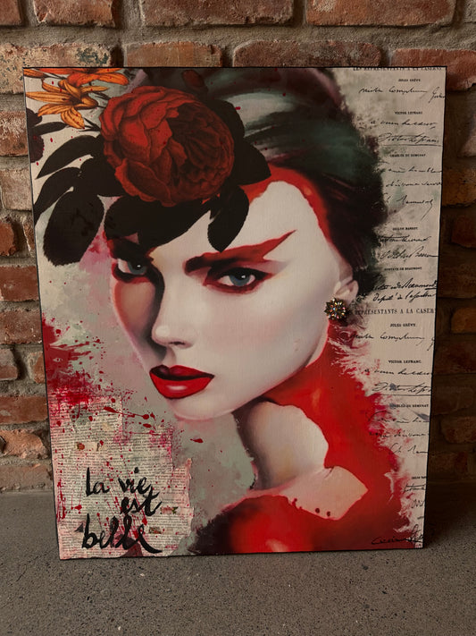 Belle de Sang (Beauty of Blood) - Original Mixed Media Painting