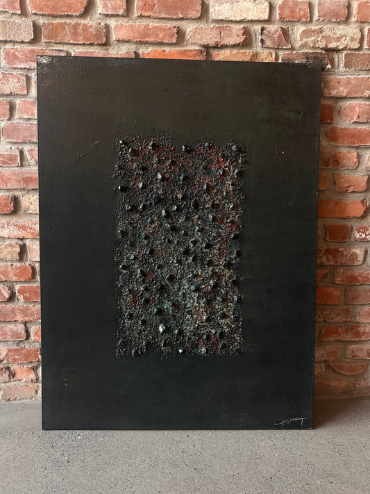 Fractured Rust and Emerald - Original Painting