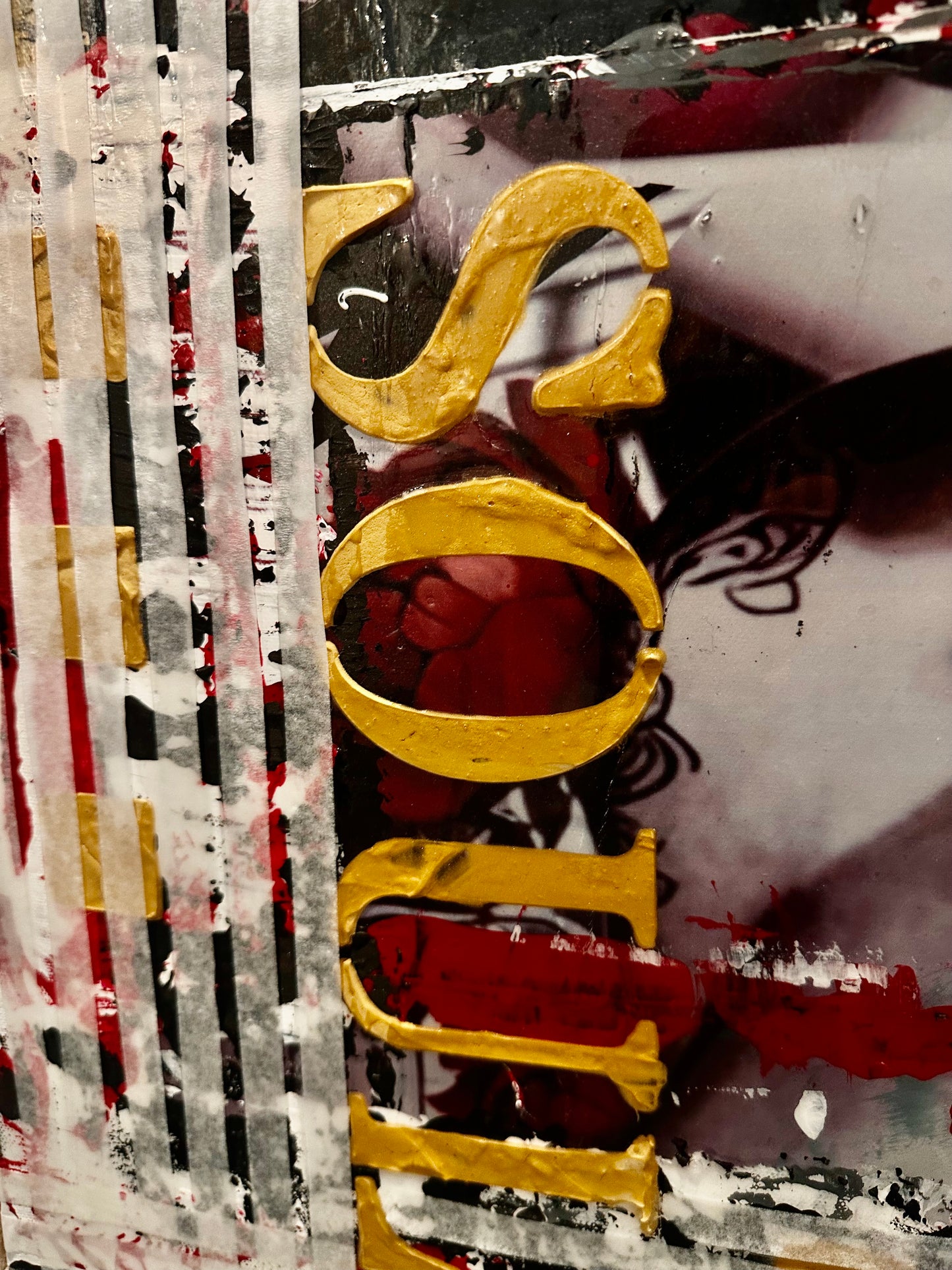 Validation is for Parking - Original Mixed Media
