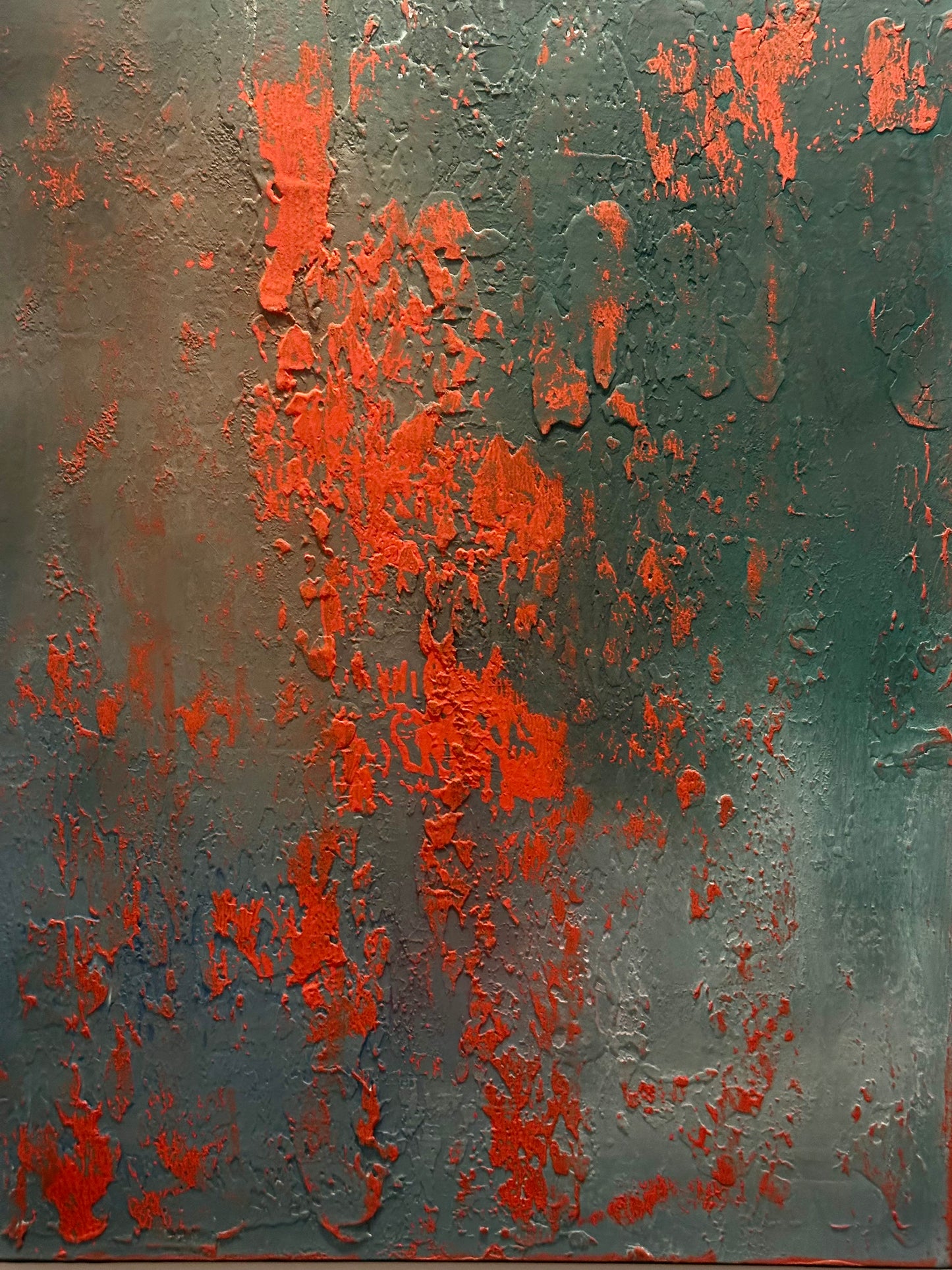 Layers of Blue and Burnt Orange I & II — Original Diptych | One of a Kind