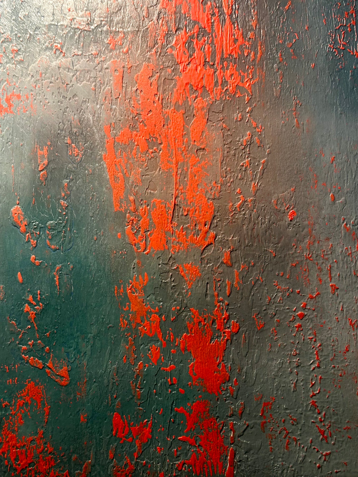 Layers of Blue and Burnt Orange I & II — Original Diptych | One of a Kind