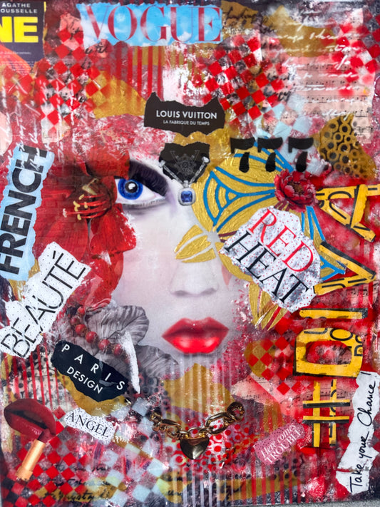 The Eye of a Diva - Original Mixed Media Pop Art