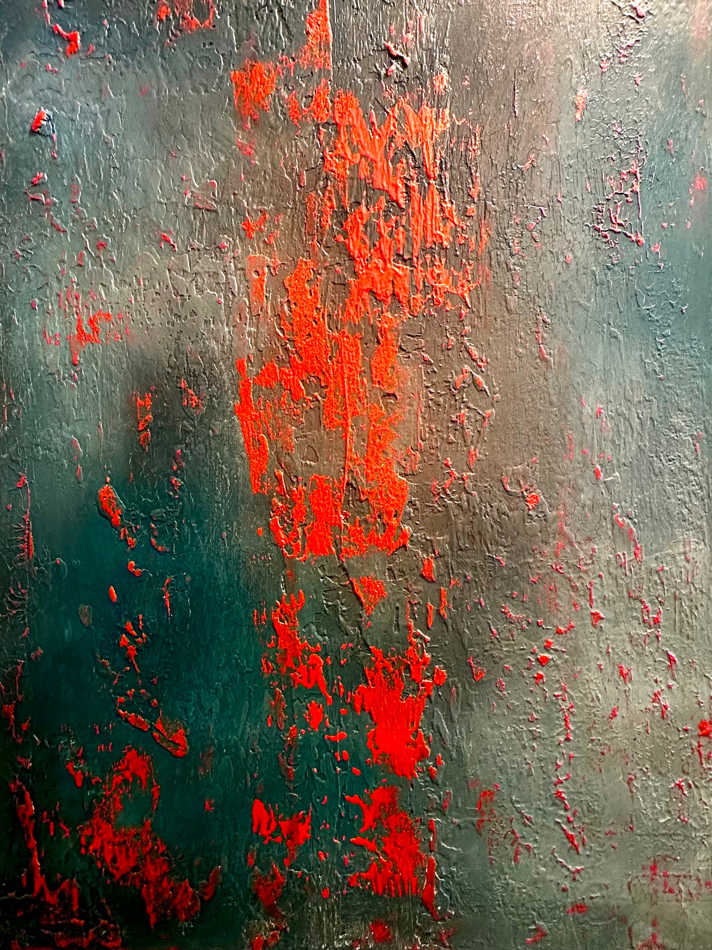 Layers of Blue and Burnt Orange I & II — Original Diptych | One of a Kind