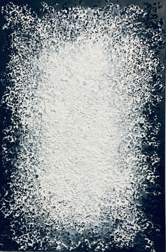 Structural Presence I — Original Textural Acrylic & Glass Painting | One of a Kind