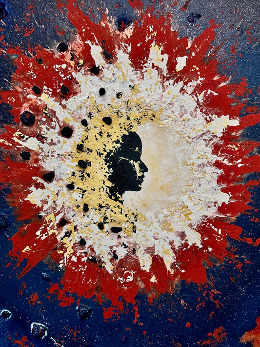 The Eruption of Her - Original Abstract Acrylic Painting -Artist’s Personal Collection · 2026 · Not for Sale
