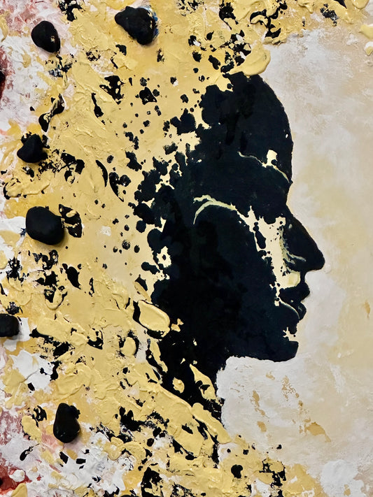 The Eruption of Her - Original Abstract Acrylic Painting -Artist’s Personal Collection · 2026 · Not for Sale