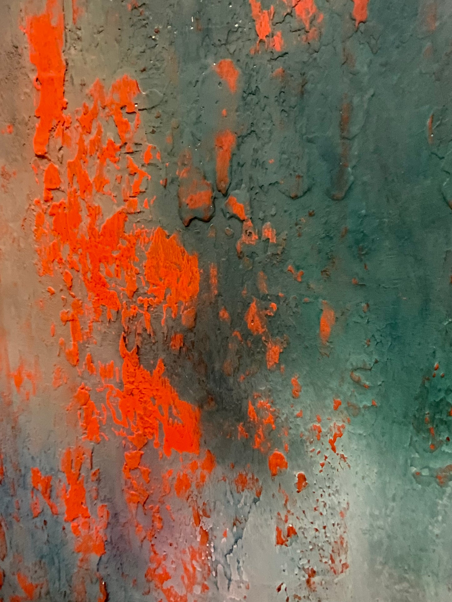 Layers of Blue and Burnt Orange I & II — Original Diptych | One of a Kind