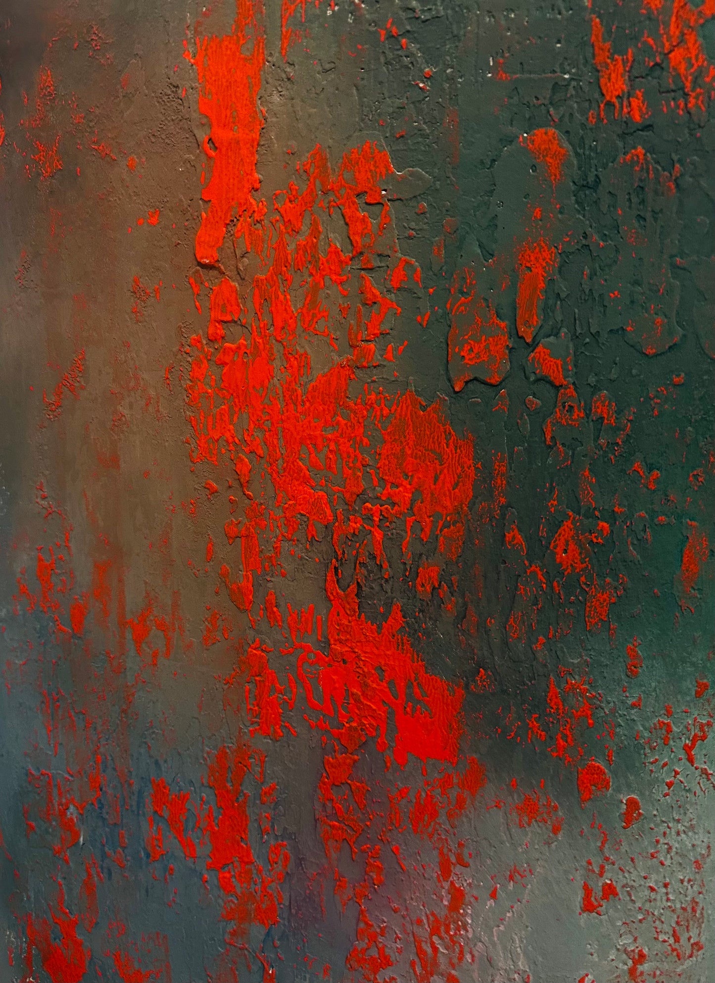 Layers of Blue and Burnt Orange I & II — Original Diptych