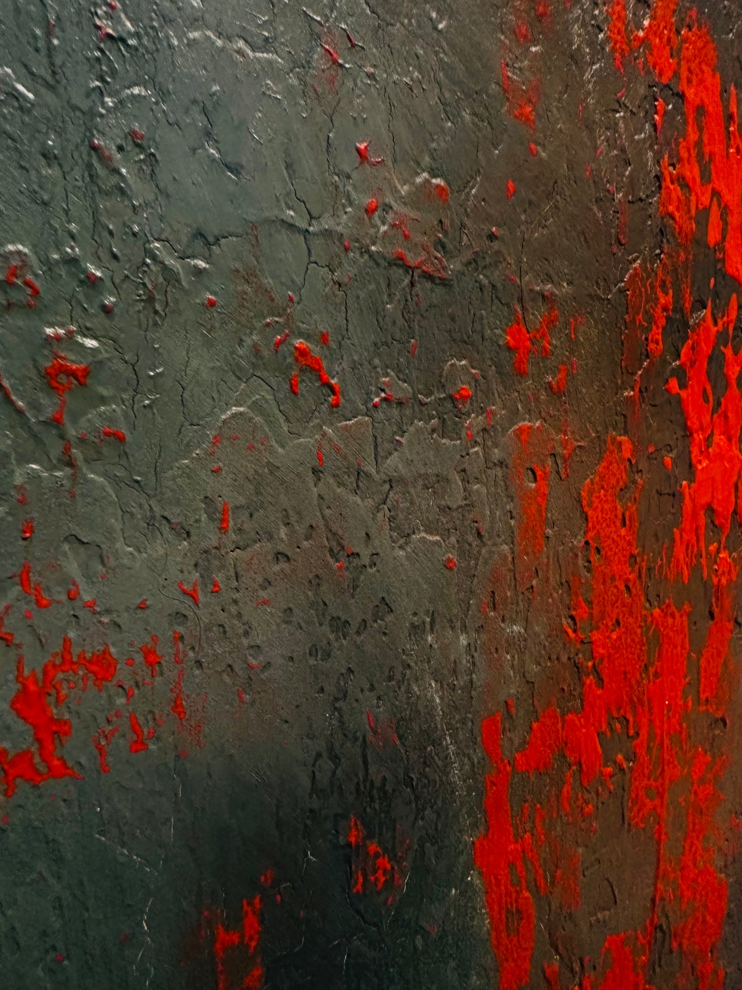 Layers of Blue and Burnt Orange I & II — Original Diptych
