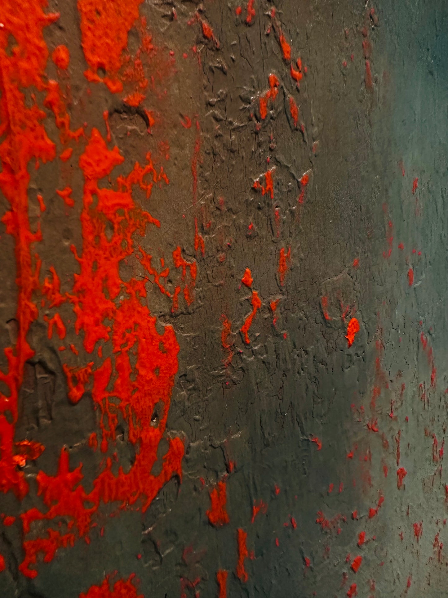 Layers of Blue and Burnt Orange I & II — Original Diptych