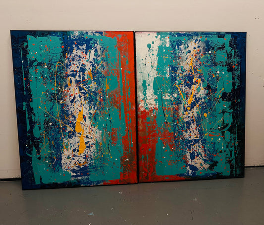 The Signal Beneath I & II – Original Diptych