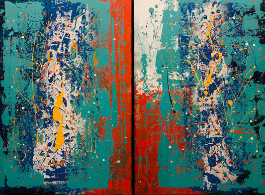 The Signal Beneath I & II – Original Diptych