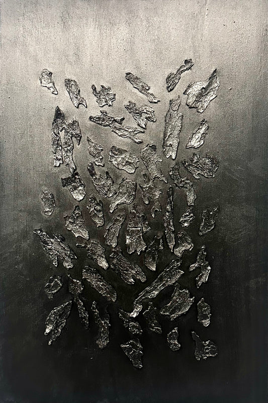 Structural Presence III - Original Textural Tree Bark Painting I One of a Kind
