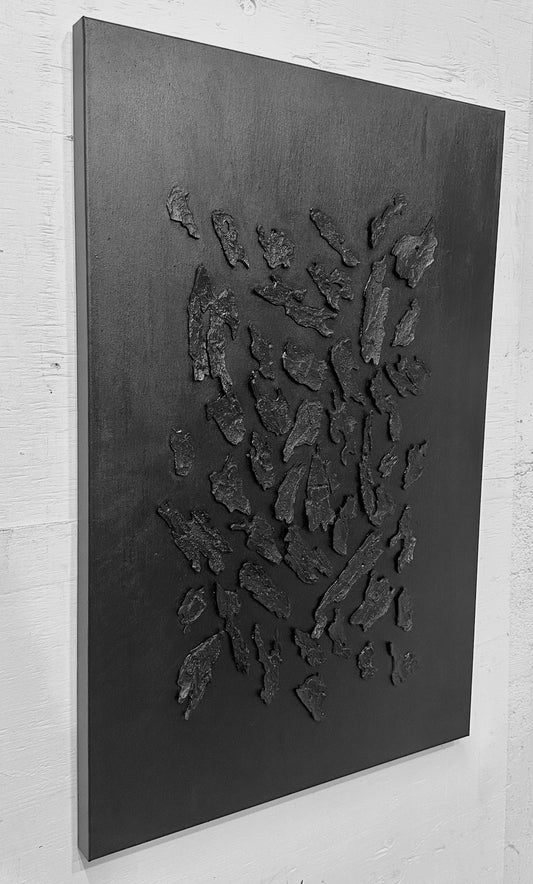 Structural Presence III - Original Textural Tree Bark Painting I One of a Kind