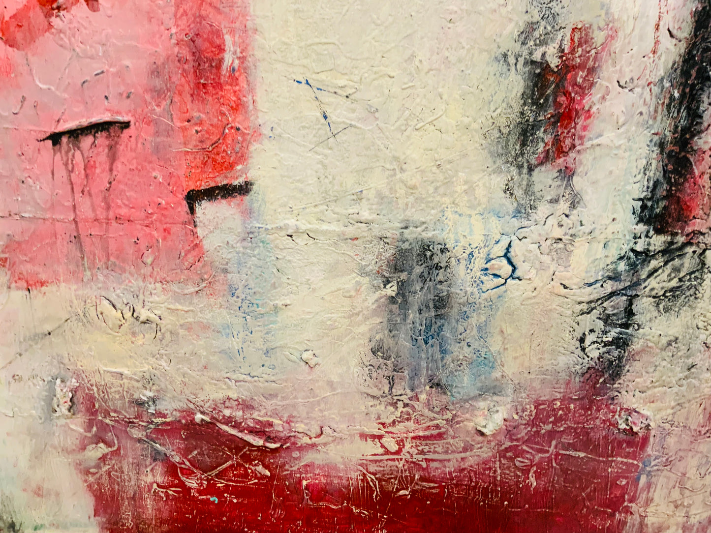 La Vie En Rose - Mixed Media Acrylic Painting