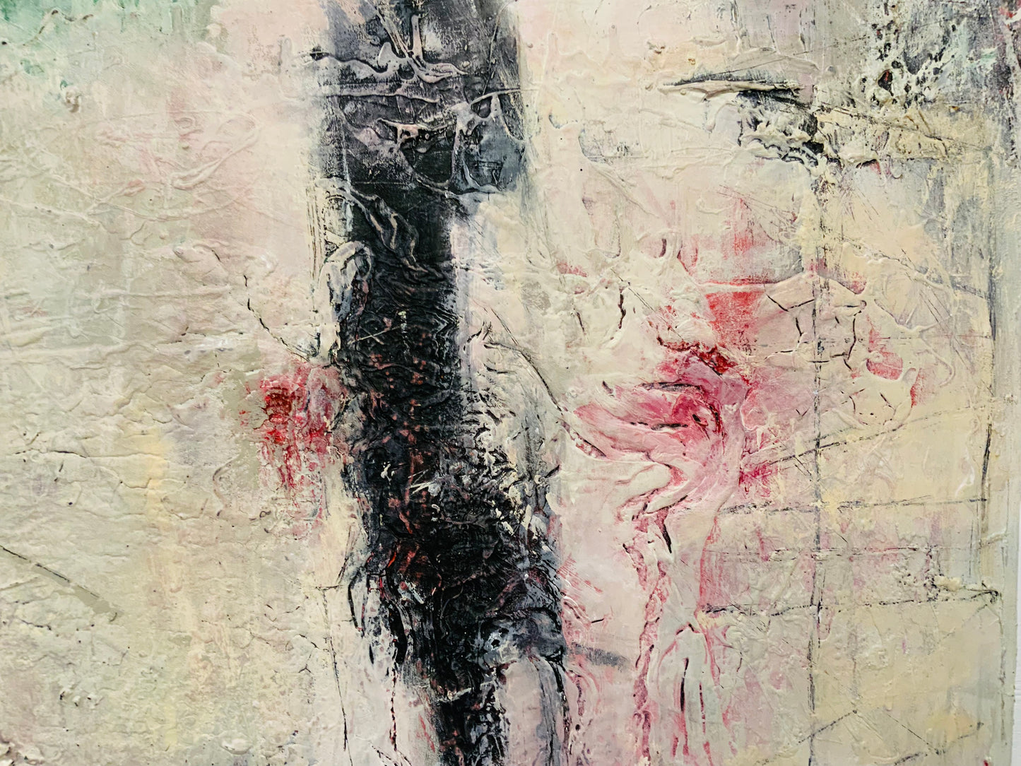 La Vie En Rose - Mixed Media Acrylic Painting