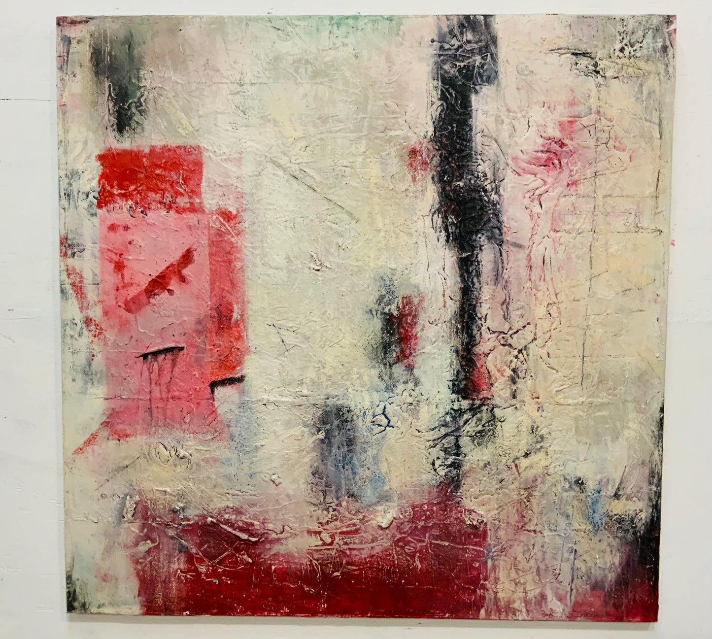 La Vie En Rose - Mixed Media Acrylic Painting