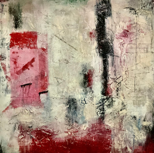 La Vie En Rose - Mixed Media Acrylic Painting