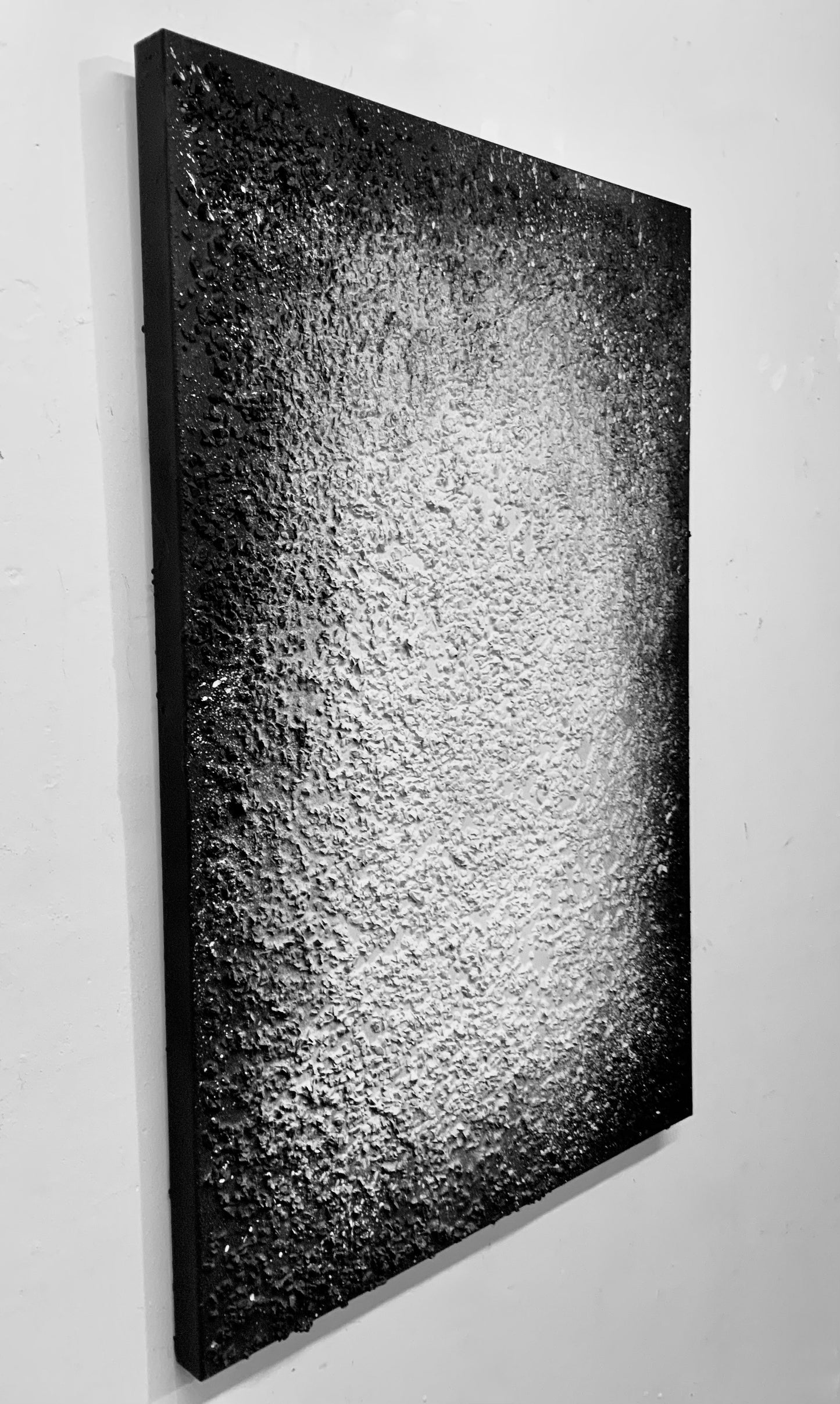 Structural Presence I — Original Textural Acrylic & Glass Painting | One of a Kind