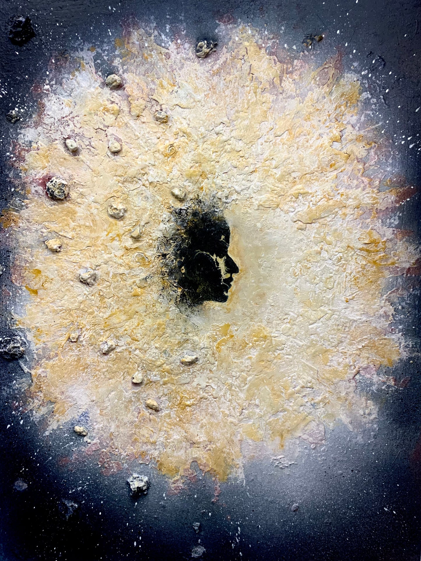 The Eruption of Her - Original Mixed-Media Painting
